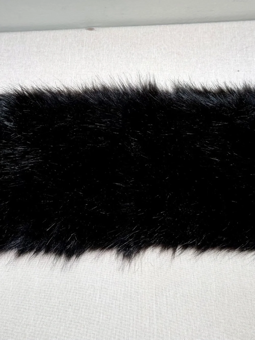 Akira Lined Black Faux Fur Wrap Shawl Scarf Stole